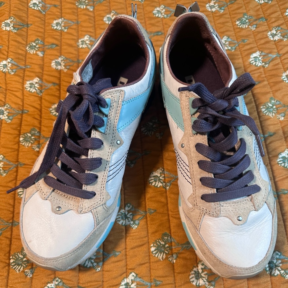 Diesel White, purple and Blue Sneakers